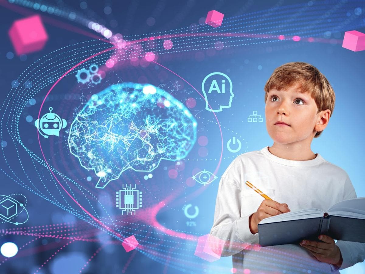 Aula moderna con tecnología de IA