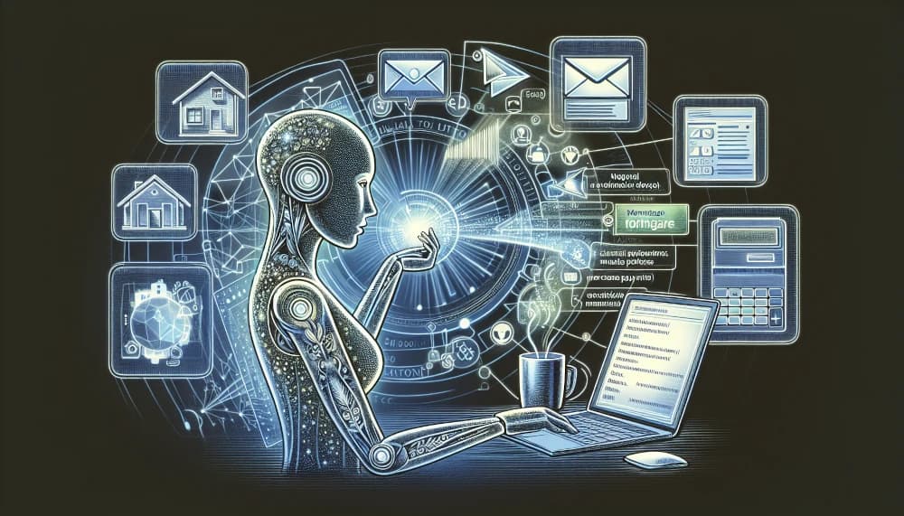 Ilustración del futuro del trabajo con multiagentes IA