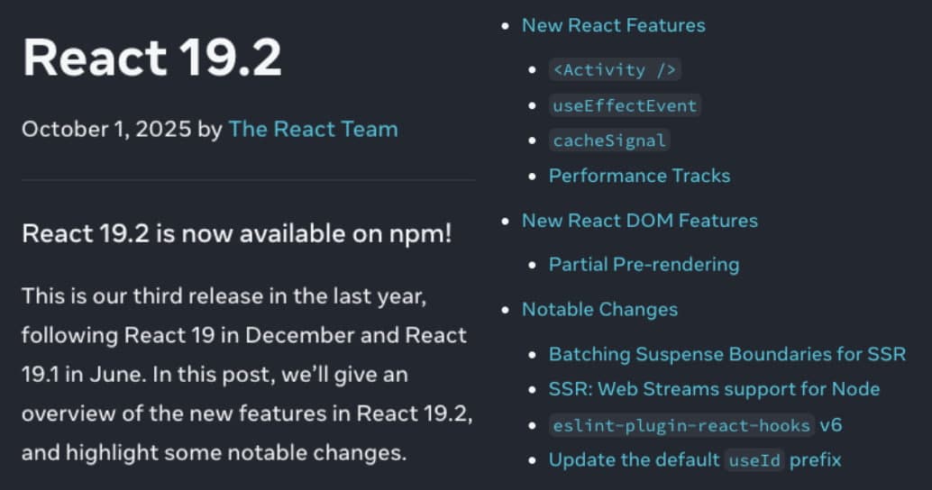 React 19.2: Un Vistazo a las Novedades que Revolucionarán tu Workflow