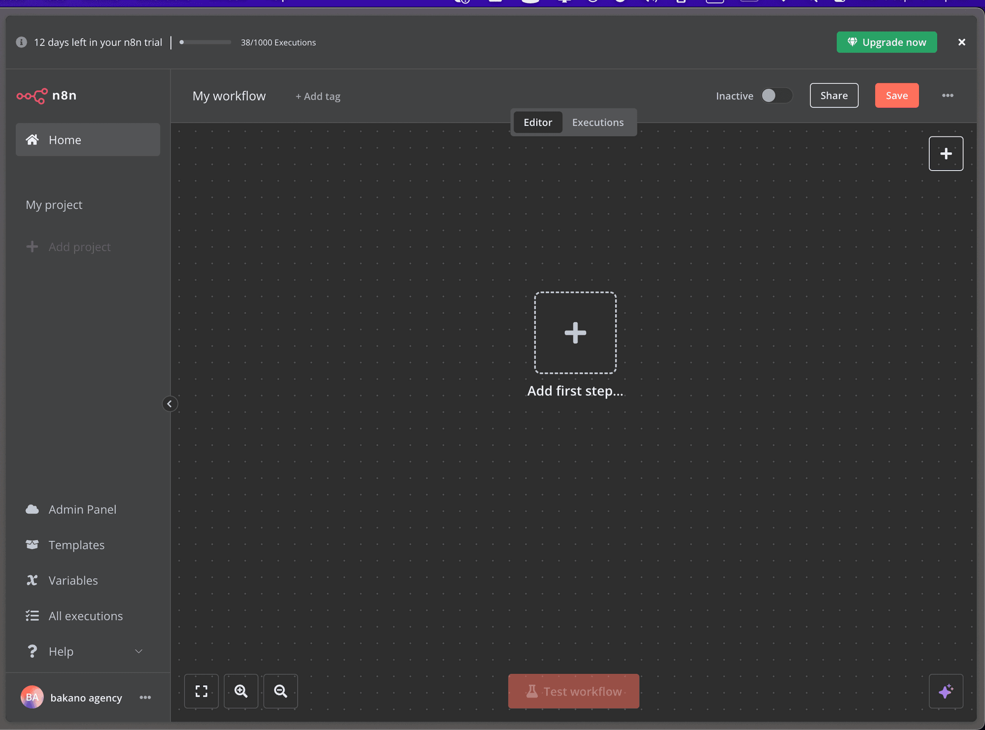 creación de un workflow en N8N